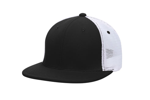 Pacific Headwear Premium M2 Performance Trucker Flexfit® Cap (ES341), Color 'BlackWhiteBlack'